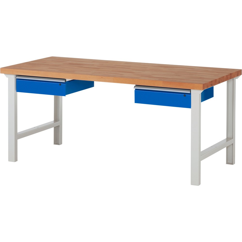 Produktabbildung Nr. 1: RAU Établi série 7000, HxlxP 840 x 2 000 x 900 mm, 2 tiroirs 2 x 150 mm