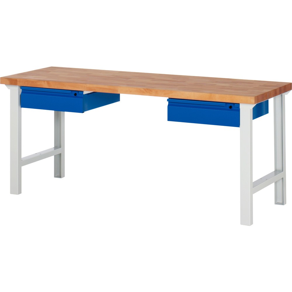 Produktabbildung Nr. 1: RAU Établi série 7000, HxlxP 840 x 2 000 x 700 mm, 2 tiroirs 2 x 150 mm