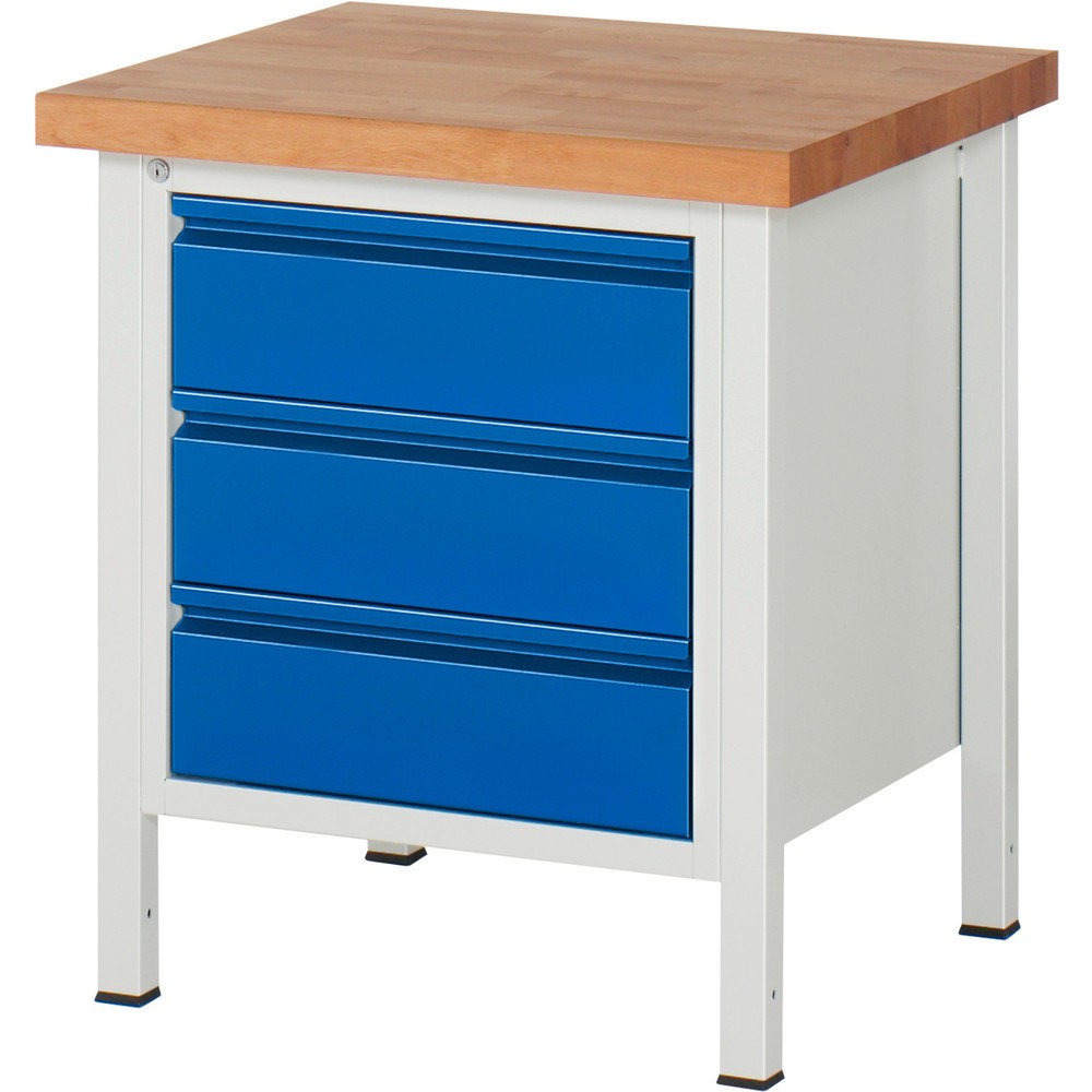 Produktabbildung Nr. 1: RAU Établi série 8000, HxlxP 840 x 750 x 700 mm, 3 tiroirs extractibles à 90 % 3 x 180 mm, capacité de charge des tiroirs 100 kg