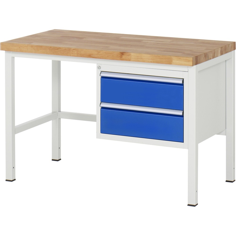 Produktabbildung Nr. 1: RAU Établi série 8000, HxlxP 840 x 1 250 x 700 mm, 2 tiroirs extractibles à 100 % 2 x 180 mm, capacité de charge des tiroirs 100 kg