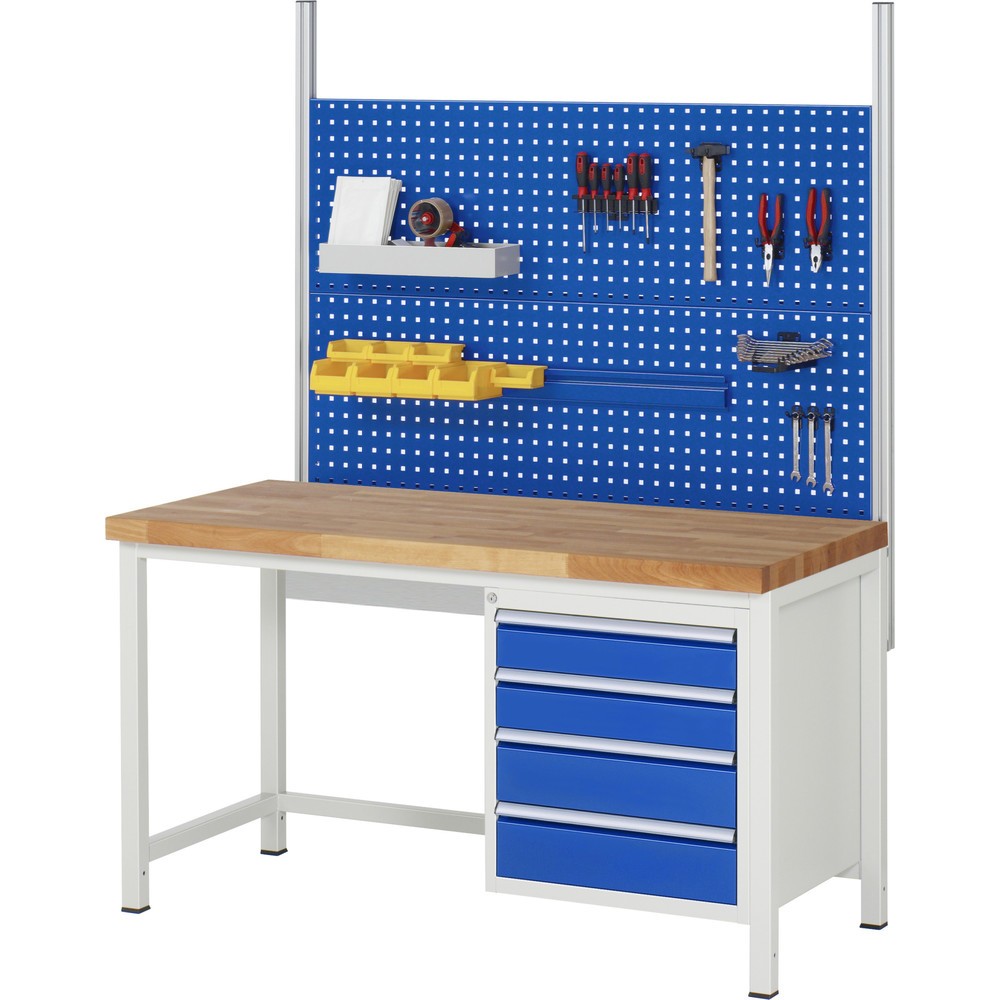 Produktabbildung Nr. 4: RAU Établi série 8000, HxlxP 840-1 040 x 1 500 x 900 mm, 3 tiroirs extractibles à 100 % 3 x 120 mm, capacité de charge des tiroirs 100 kg