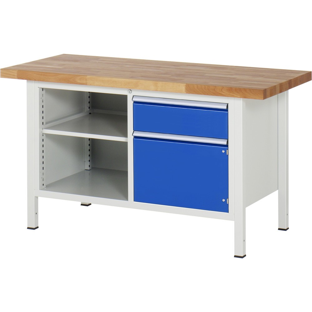 Produktabbildung Nr. 1: RAU Établi série 8000, 1 double caisson, HxlxP 840-1 040 x 1 500 x 700 mm, 1 tiroir, 1 porte battante
