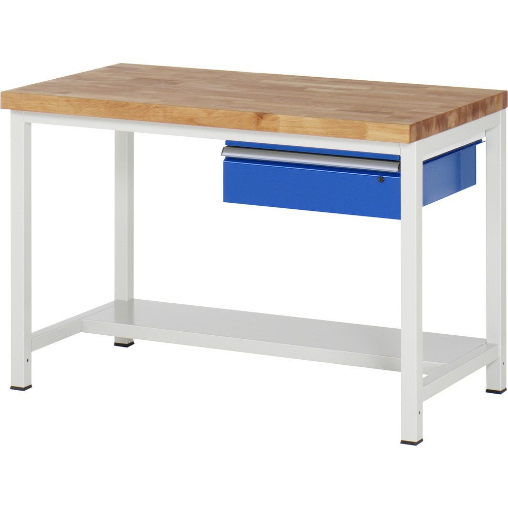 Produktabbildung Nr. 1: RAU Établi série 8000, HxlxP 840- 1 040 x 1 250 x 700 mm, 1 tiroir, 1 tablette profondeur 320 mm
