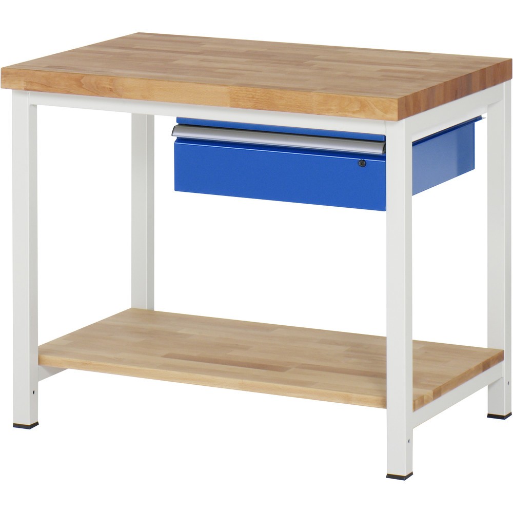 Produktabbildung Nr. 1: RAU Établi série 8000, HxlxP 840- 1 040 x 1 000 x 700 mm, 1 tiroir à droite, tablette inférieure