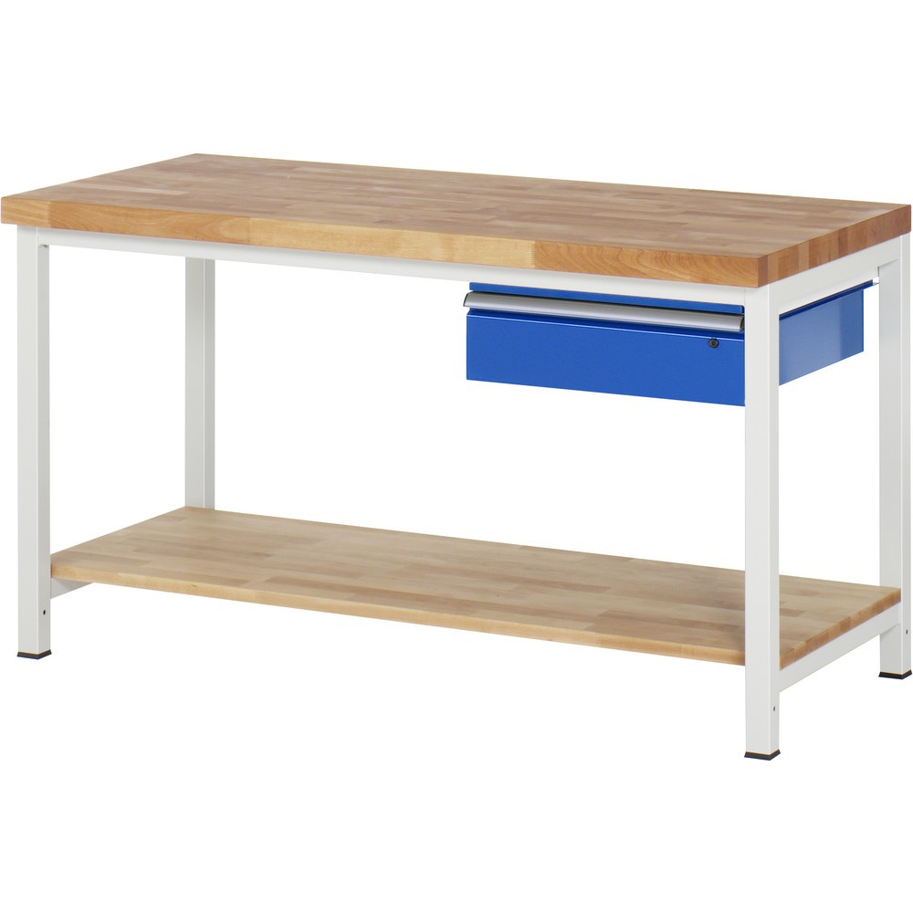 Produktabbildung Nr. 1: RAU Établi série 8000, HxlxP 840- 1 040 x 1 500 x 700 mm, 1 tiroir à droite, tablette inférieure