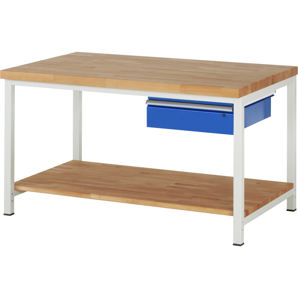Produktabbildung Nr. 1: RAU Établi série 8000, HxlxP 840- 1 040 x 1 500 x 900 mm, 1 tiroir à droite, tablette inférieure