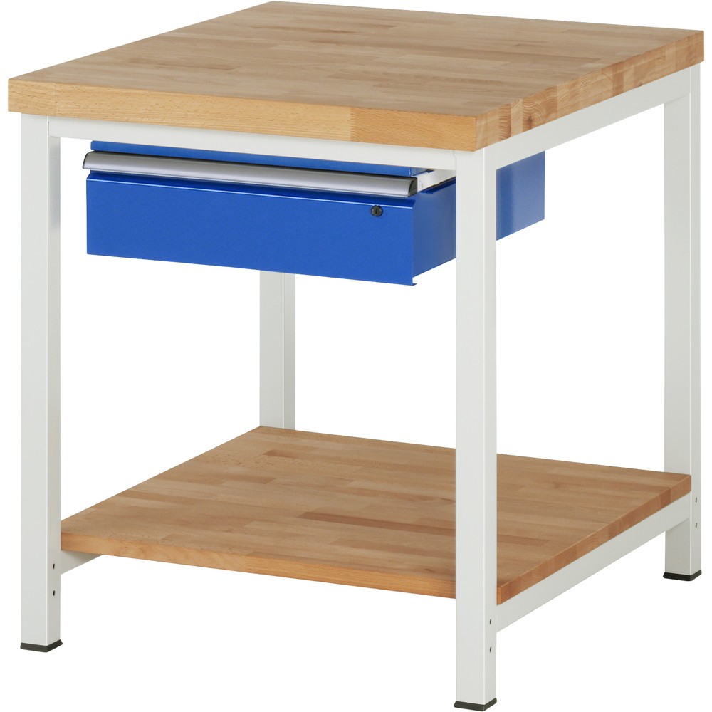 Produktabbildung Nr. 1: RAU Établi série 8000, HxlxP 840- 1 040 x 750 x 900 mm, 1 tiroir à droite, tablette inférieure
