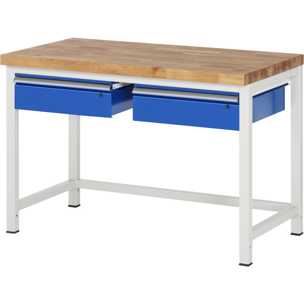 Produktabbildung Nr. 1: RAU Établi série 8000, HxlxP 840 x 1 250 x 700 mm, 2 tiroirs, capacité de charge des tiroirs 50 kg
