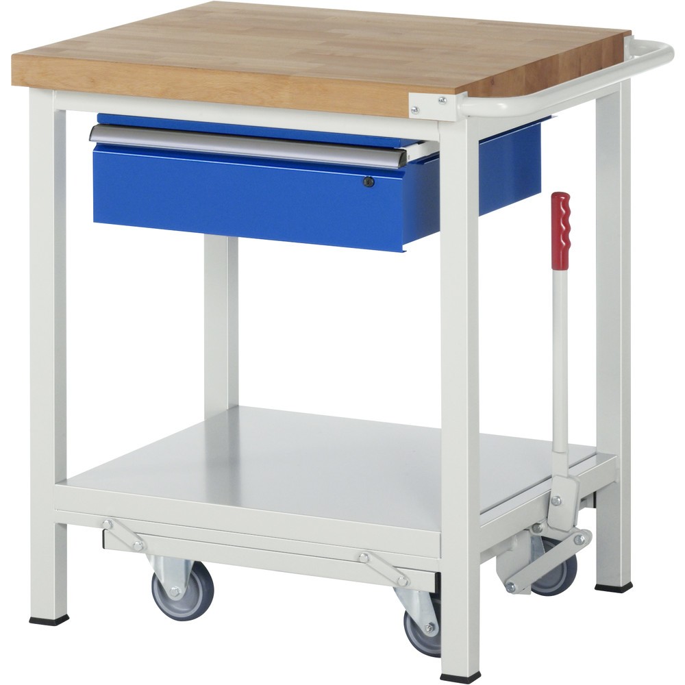 Produktabbildung Nr. 1: RAU Établi avec châssis série 8000, HxlxP 880 x 750 x 700 mm, tablette inférieure, avec 1 tiroir