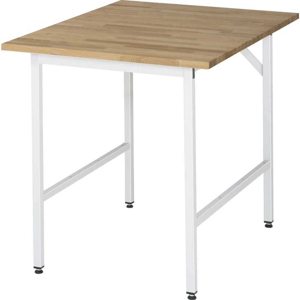 Produktabbildung Nr. 1: RAU höhenverstellbarer Werktisch Serie JERRY, HxBxT 800-850 x 750 x 1.000 mm, Arbeitsplatte Buche-Massiv