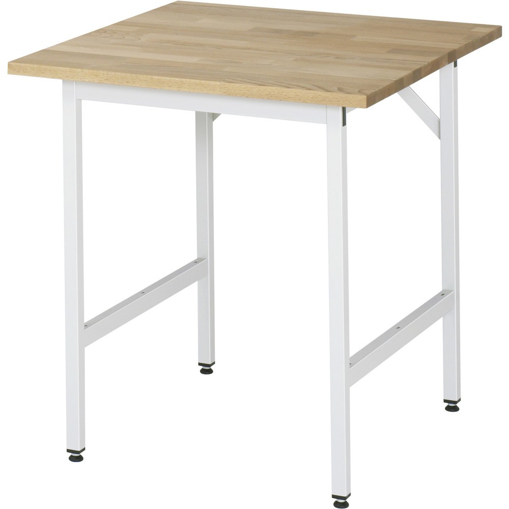 Produktabbildung Nr. 1: RAU höhenverstellbarer Werktisch Serie JERRY, HxBxT 800-850 x 750 x 800 mm, Arbeitsplatte Buche-Massiv