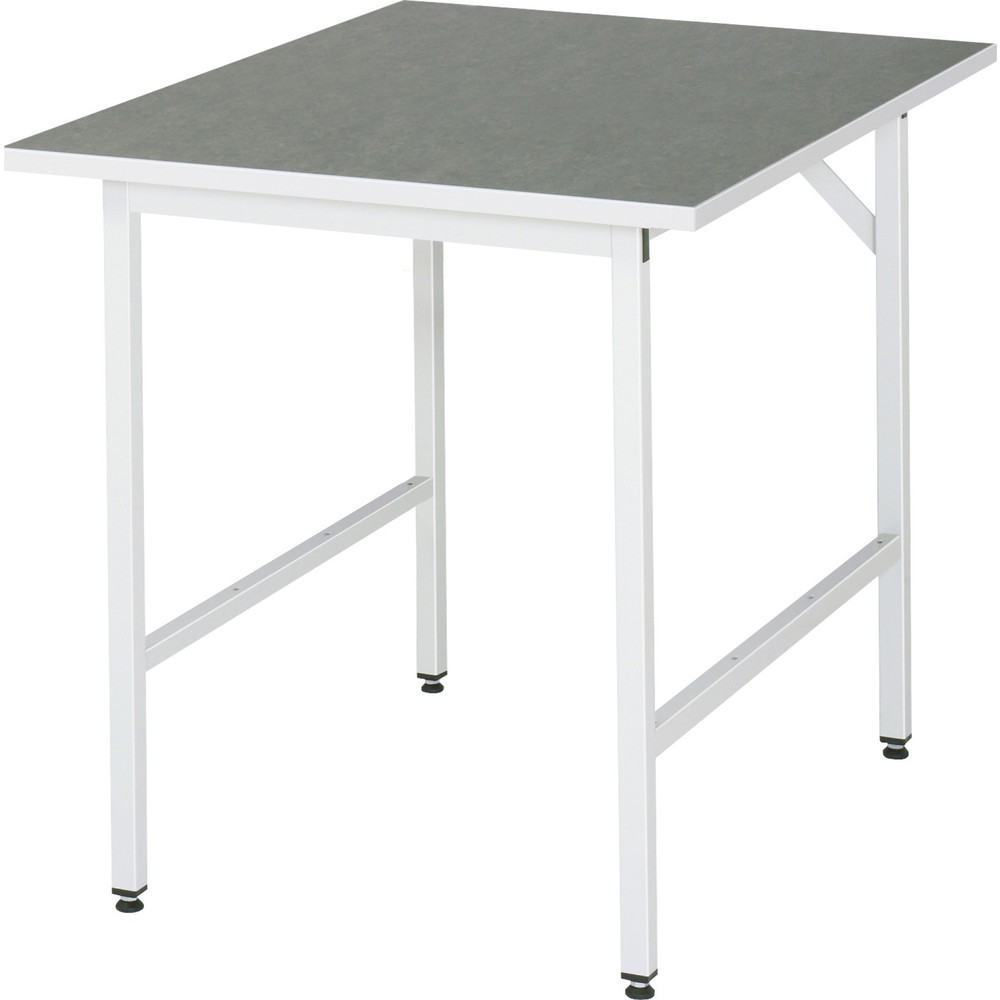 Produktabbildung Nr. 1: RAU höhenverstellbarer Werktisch Serie JERRY, HxBxT 800-850 x 750 x 1.000 mm, Arbeitsplatte Universal-/Linoleum-Belag
