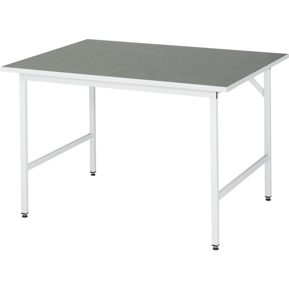 Produktabbildung Nr. 1: RAU höhenverstellbarer Werktisch Serie JERRY, HxBxT 800-850 x 1.250 x 1.000 mm, Arbeitsplatte Universal-/Linoleum-Belag