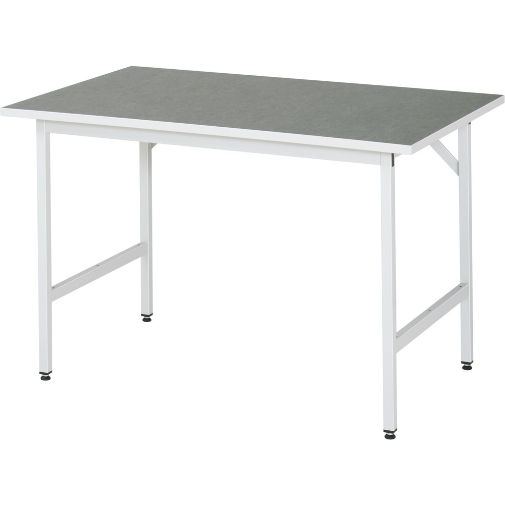Produktabbildung Nr. 1: RAU höhenverstellbarer Werktisch Serie JERRY, HxBxT 800-850 x 1.250 x 800 mm, Arbeitsplatte Universal-/Linoleum-Belag