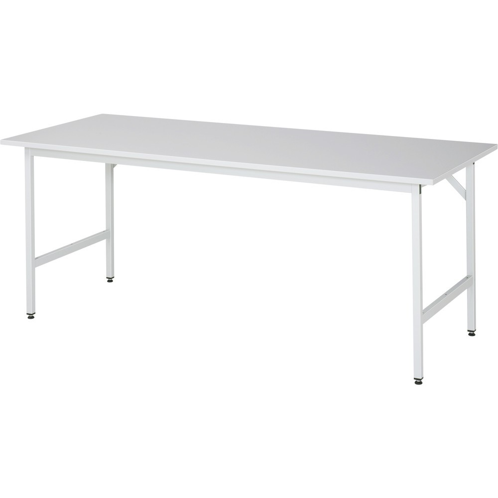 Produktabbildung Nr. 1: RAU höhenverstellbarer Werktisch Serie JERRY, HxBxT 800-850 x 2.500 x 800 mm, Arbeitsplatte Melamin-Belag