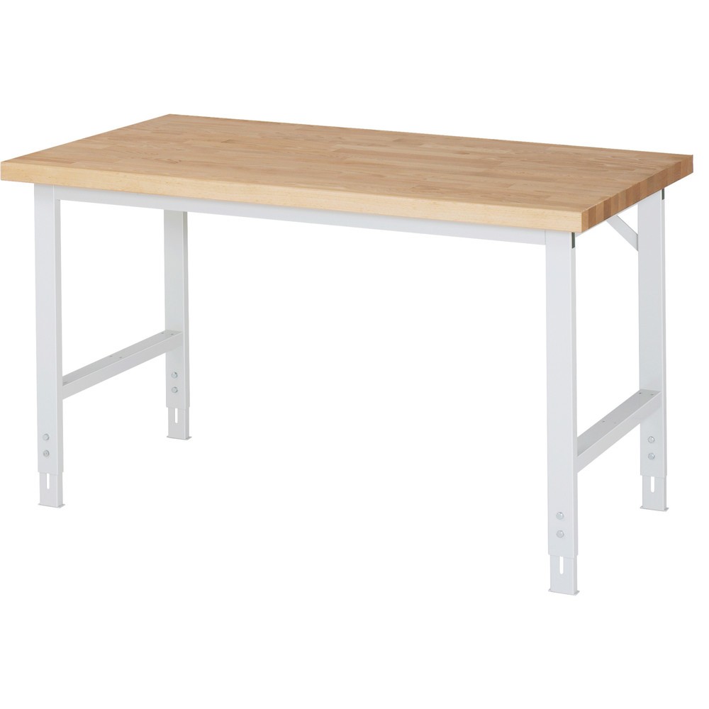 Produktabbildung Nr. 1: RAU höhenverstellbarer Werktisch Serie TOM, HxBxT 780-1.100 x 1.500 x 700 mm, Buche Furnier