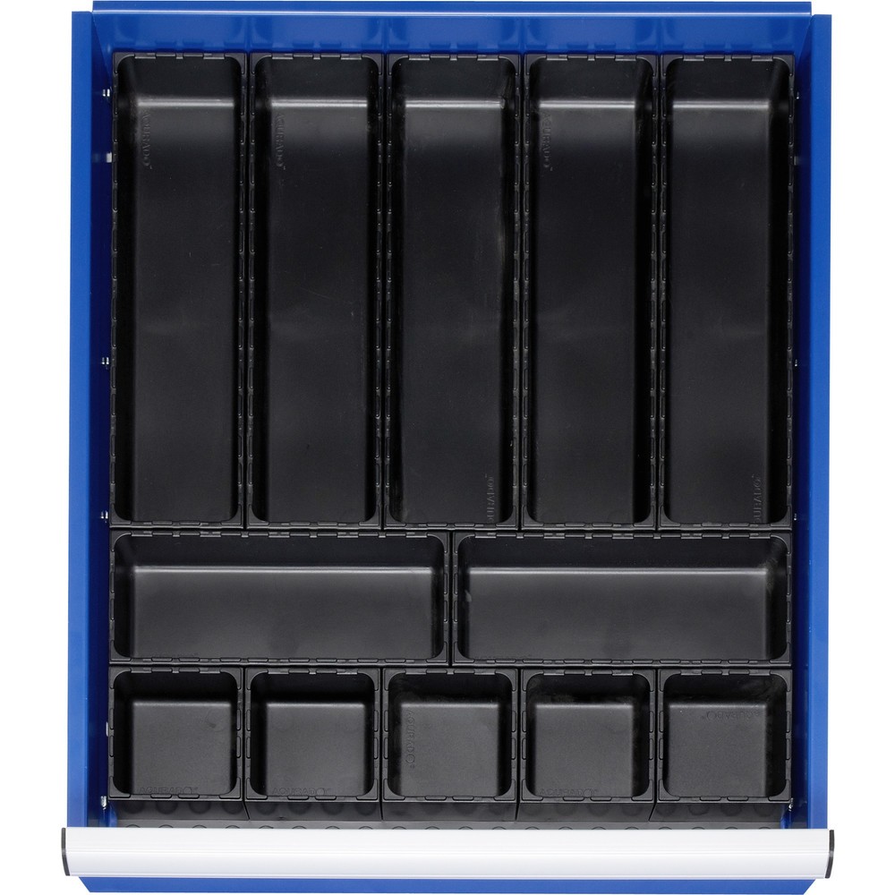 Illustration du produit: RAU Jeu de compartimentage pour tiroir, HxlxP 48 x 490 x 560 mm, avec plaque de fond et 5 casiers, taille L pour hauteur de façade 60-360 mm