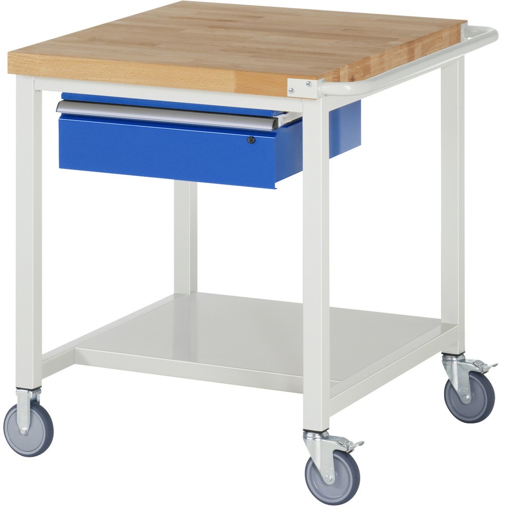 Produktabbildung Nr. 1: RAU mobile Werkbank Serie 8000, HxBxT 880 x 750 x 900 mm, Ablageboden, mit 1 Schublade