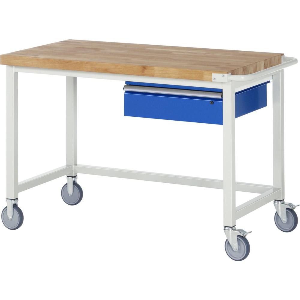 Produktabbildung: RAU mobile Werkbank Serie 8000, HxBxT 880 x 1.250 x 700 mm, mit 1 Schublade rechts