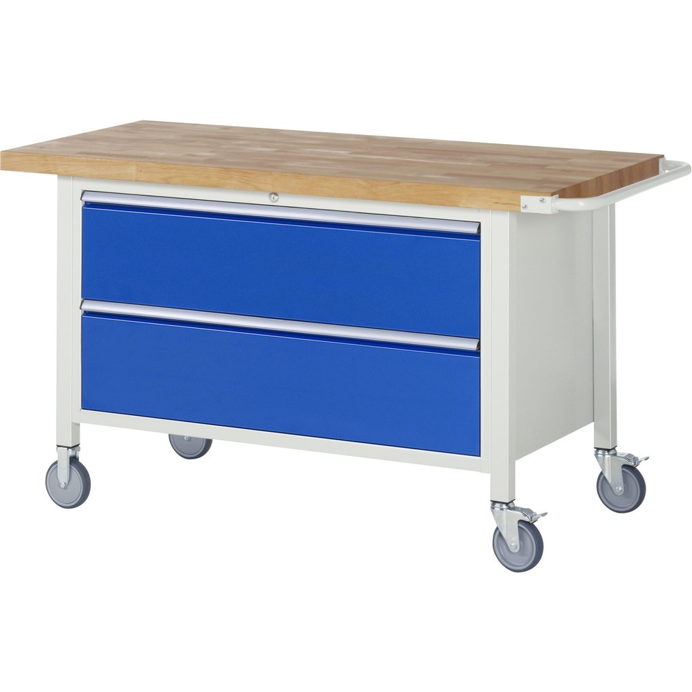 Produktabbildung Nr. 1: RAU mobile Werkbank Serie 8000, HxBxT 880 x 1.500 x 700 mm, 2 x 90%-Auszug-Schubladen, Breite 1.055 mm