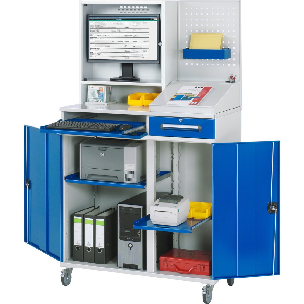 Produktabbildung Nr. 1: RAU Poste de travail informatique avec boîtier d'écran, mobile
