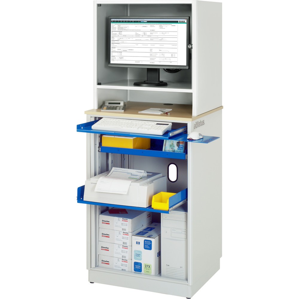 Produktabbildung Nr. 1: RAU Poste informatique, porte-clavier coulissant, 1 tiroir, fixe