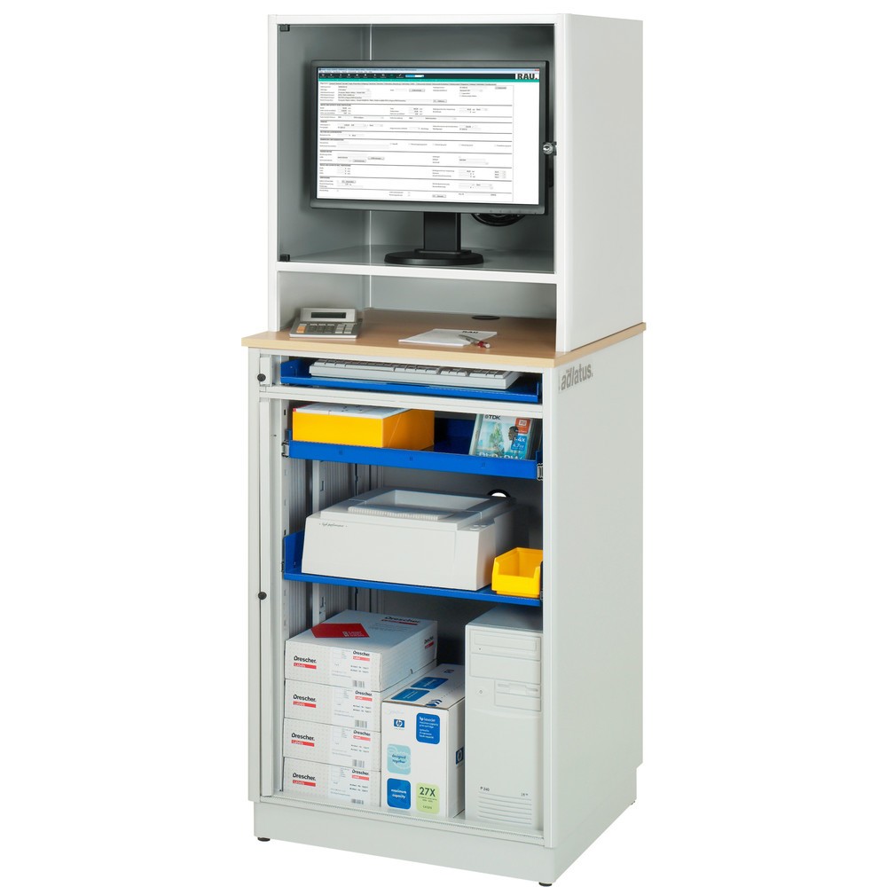 Produktabbildung Nr. 2: RAU Poste informatique, porte-clavier coulissant, 1 tiroir, fixe