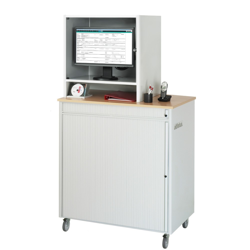 Produktabbildung Nr. 2: RAU Poste informatique, porte-clavier coulissant, 3 tiroirs, mobile