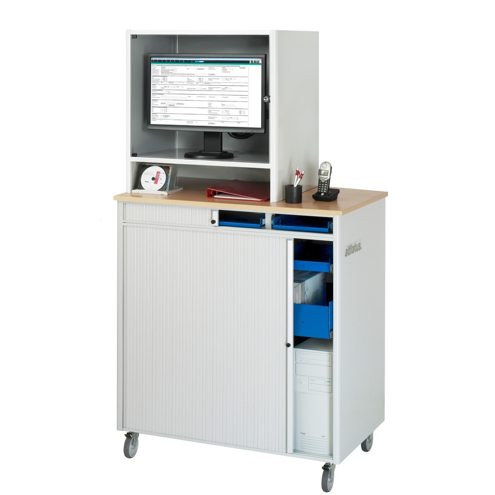 Produktabbildung Nr. 3: RAU Poste informatique, porte-clavier coulissant, 3 tiroirs, mobile