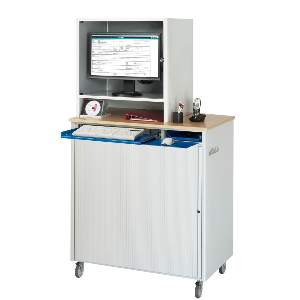 Produktabbildung Nr. 4: RAU Poste informatique, porte-clavier coulissant, 3 tiroirs, mobile