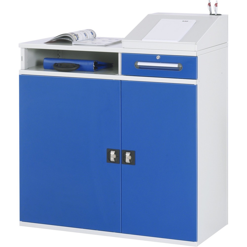 Produktabbildung Nr. 2: RAU Pupitre, HxlxP 1 060-1 220 x 1 100 x 520 mm, tiroirs 2 x 80, 1 x 120 mm