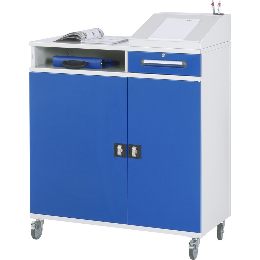 Produktabbildung Nr. 2: RAU Pupitre mobile, HxlxP 1 185-1 345 x 1 100 x 520 mm, tiroirs 2 x 80, 1 x 120 mm