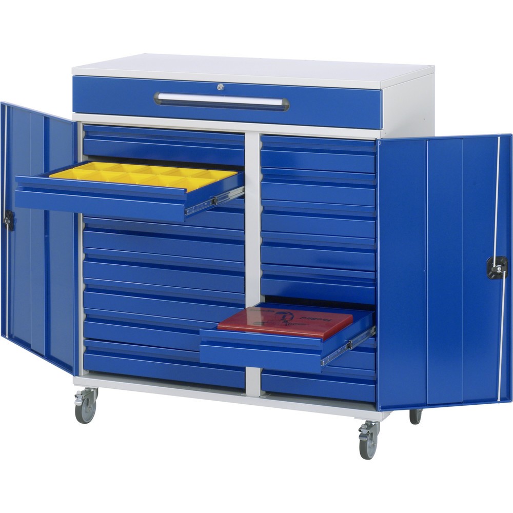 Produktabbildung Nr. 1: RAU Pupitre mobile, HxlxP 1 185 x 1 100 x 520 mm, tiroirs 16 x 80, 1 x 120 mm