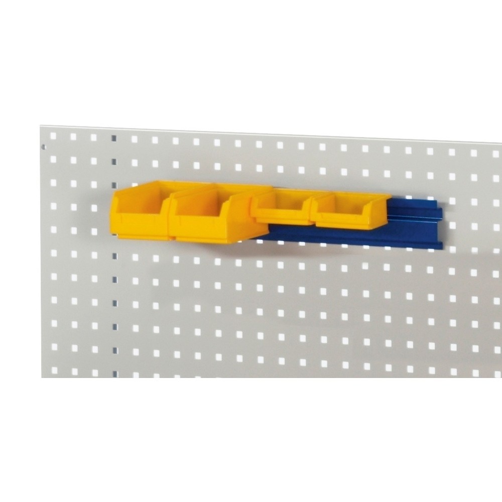 Illustration du produit: RAU Rail d’accrochage pour plaque perforée, pour accueillir des bacs à bec, HxlxP 65 x 450 x 20 mm