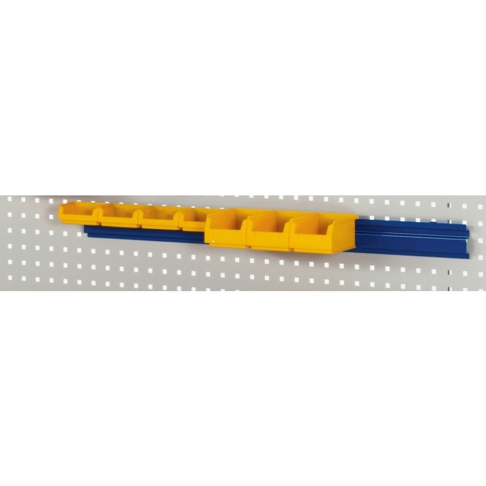 Produktabbildung Nr. 1: RAU Rail d’accrochage pour plaque perforée, pour accueillir des bacs à bec, HxlxP 65 x 900 x 20 mm