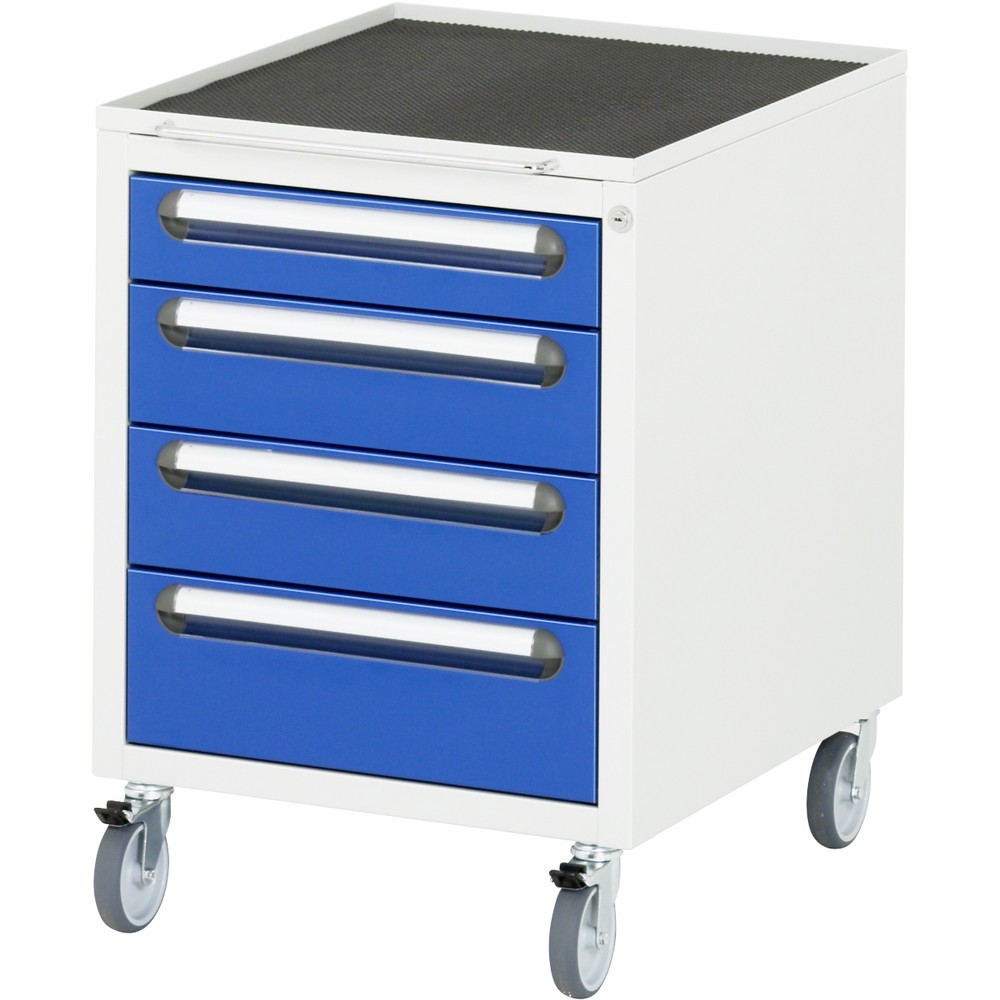 Produktabbildung: RAU Roll-Container, HxBxT 690 x 480 x 600 mm, mit 4 Schubladen