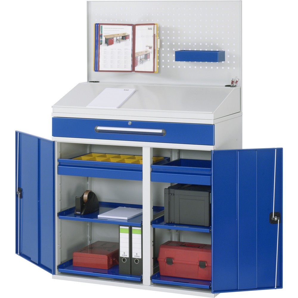 Produktabbildung Nr. 3: RAU Stehpult, HxBxT 1.110-1.770 x 1.100 x 520 mm, Schubladen 2 x 80, 1 x 120 mm