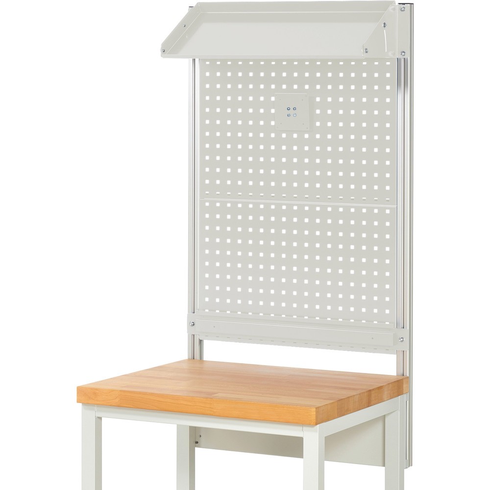 Produktabbildung Nr. 2: RAU Structure système, HxlxP 1 130 x 750 x 350 mm, avec 1 tablette en métal inclinable, 1 rail de fixation et 1 support pour écran plat, jeu complet 02 pour largeur de produit 750 mm
