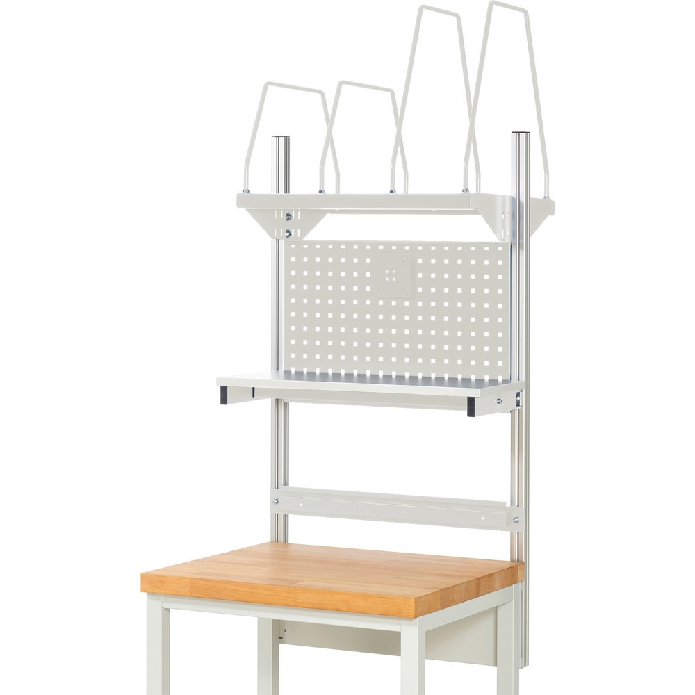 Produktabbildung Nr. 2: RAU Structure système, HxlxP 1 130 x 750 x 350 mm, avec 1 étagère, 1 rail de fixation et 1 support pour écran plat, jeu complet 03 pour largeur de produit 750 mm