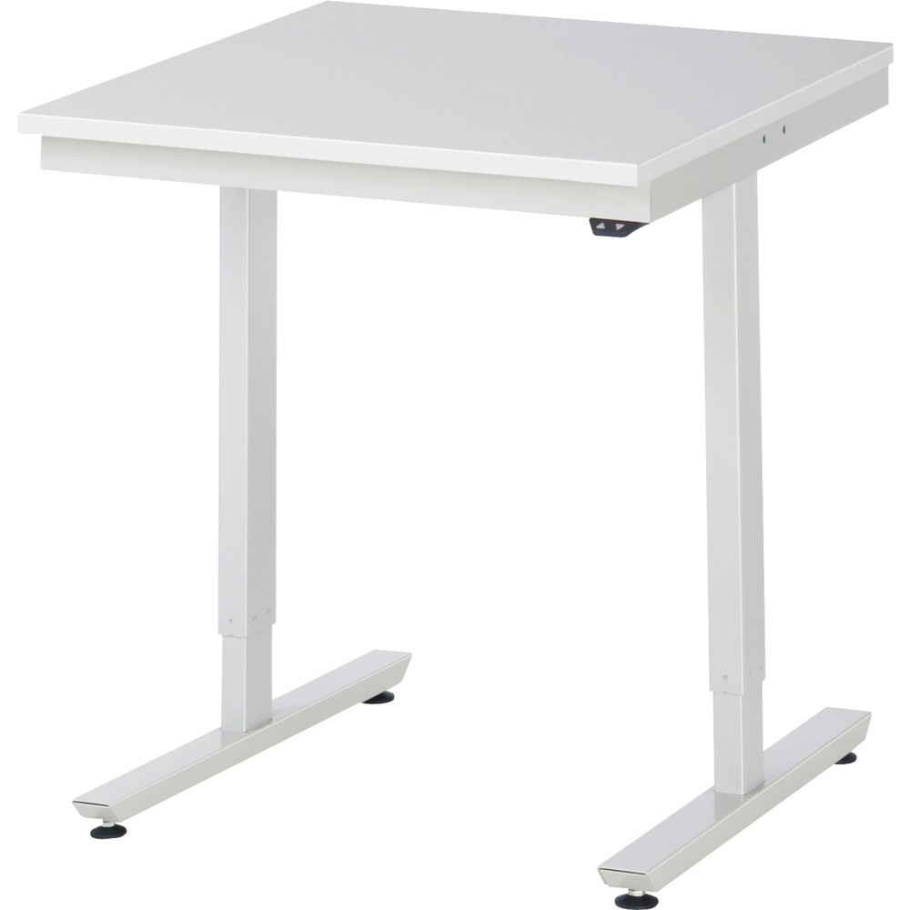 Illustration du produit: RAU Table de travail à réglage électrique de la hauteur Série adlatus 300, HxlxP 720-1 120 x 750 x 800 mm, plan de travail avec revêtement en mélamine
