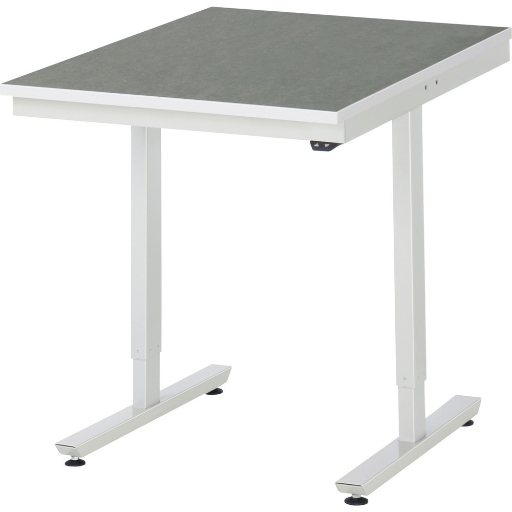Illustration du produit: RAU Table de travail à réglage électrique de la hauteur Série adlatus 300, HxlxP 720-1 120 x 750 x 1 000 mm, plan de travail avec revêtement universel/linoléum