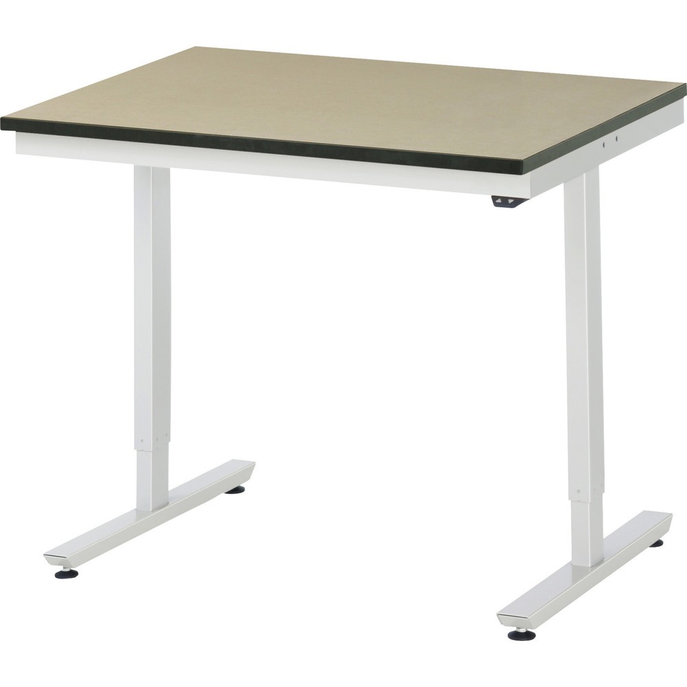 Illustration du produit: RAU Table de travail à réglage électrique de la hauteur Série adlatus 300, HxlxP 720-1 120 x 1 000 x 800 mm, plan de travail en MDF