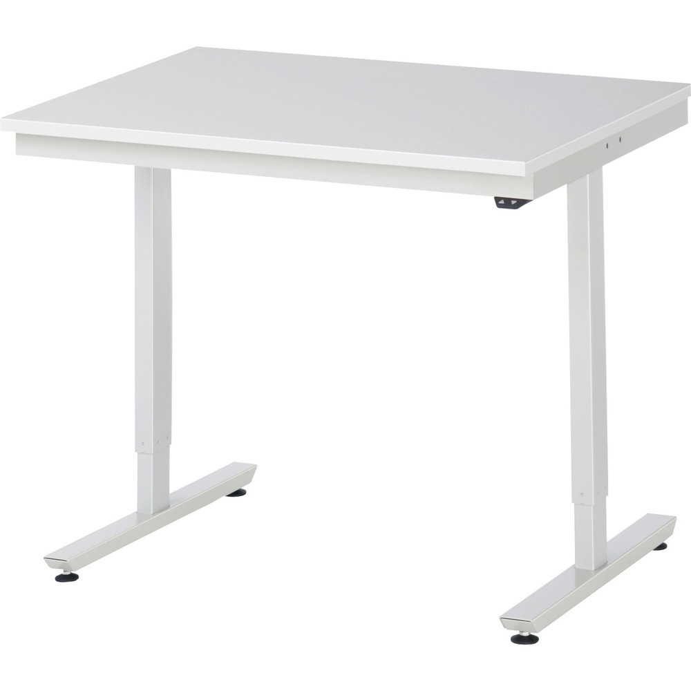 Illustration du produit: RAU Table de travail à réglage électrique de la hauteur Série adlatus 300, HxlxP 720-1 120 x 1 000 x 800 mm, plan de travail avec revêtement en mélamine
