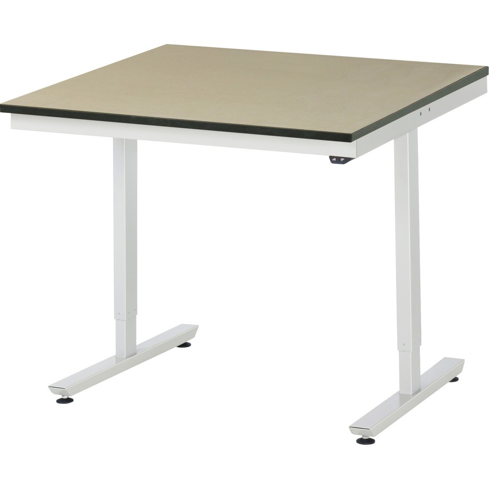 Illustration du produit: RAU Table de travail à réglage électrique de la hauteur Série adlatus 300, HxlxP 720-1 120 x 1 000 x 1 000 mm, plan de travail en MDF