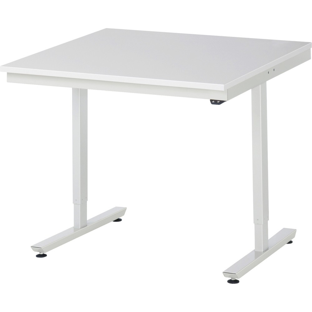 Illustration du produit: RAU Table de travail à réglage électrique de la hauteur Série adlatus 300, HxlxP 720-1 120 x 1 000 x 1 000 mm, plan de travail avec revêtement en mélamine
