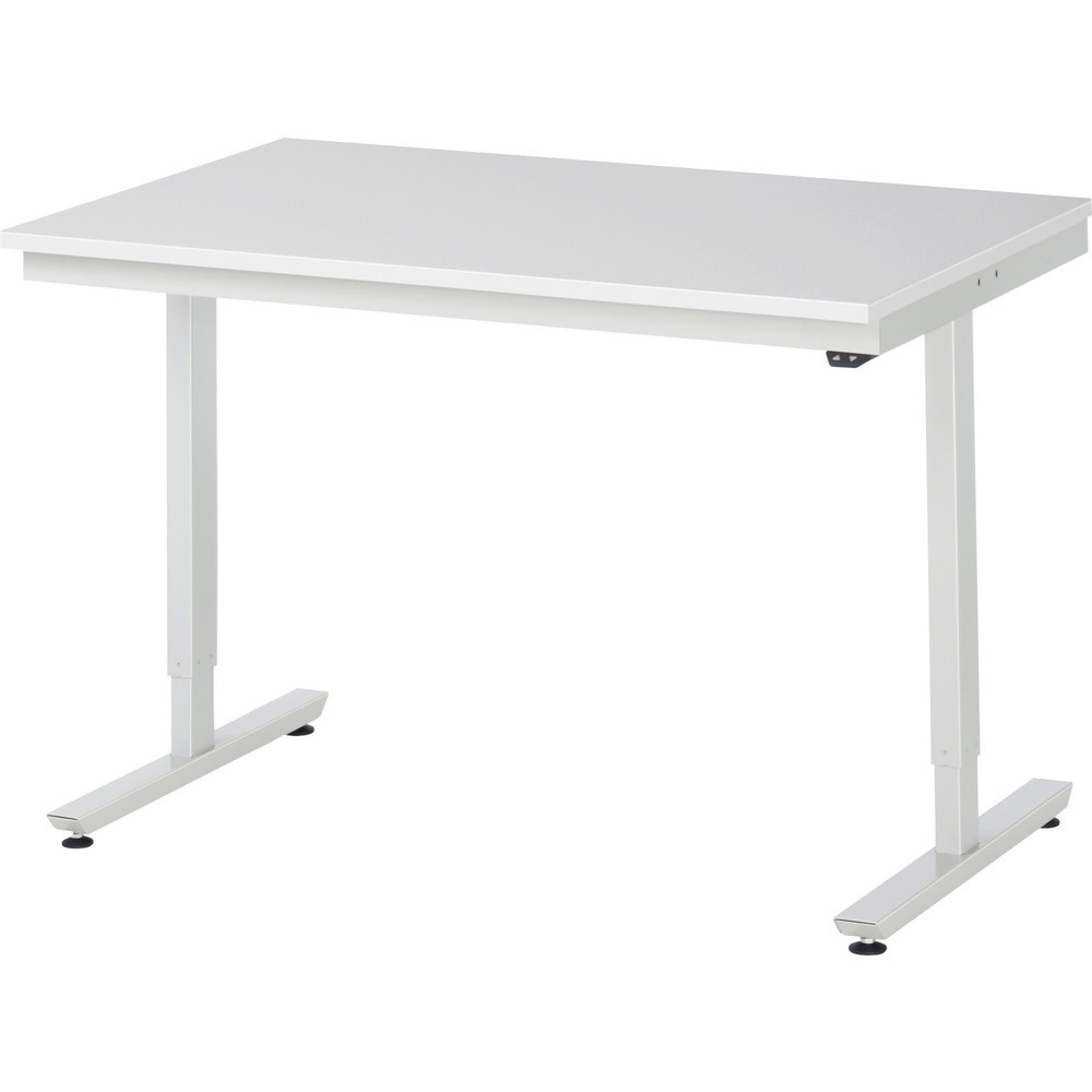 Illustration du produit: RAU Table de travail à réglage électrique de la hauteur Série adlatus 300, HxlxP 720-1 120 x 1 250 x 800 mm, plan de travail avec revêtement en mélamine