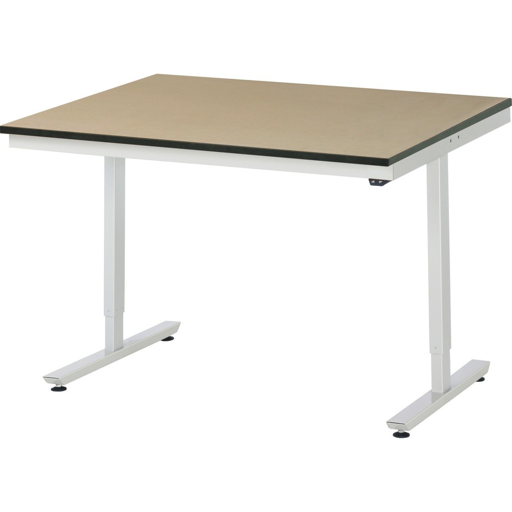 Illustration du produit: RAU Table de travail à réglage électrique de la hauteur Série adlatus 300, HxlxP 720-1 120 x 1 250 x 1 000 mm, plan de travail en MDF