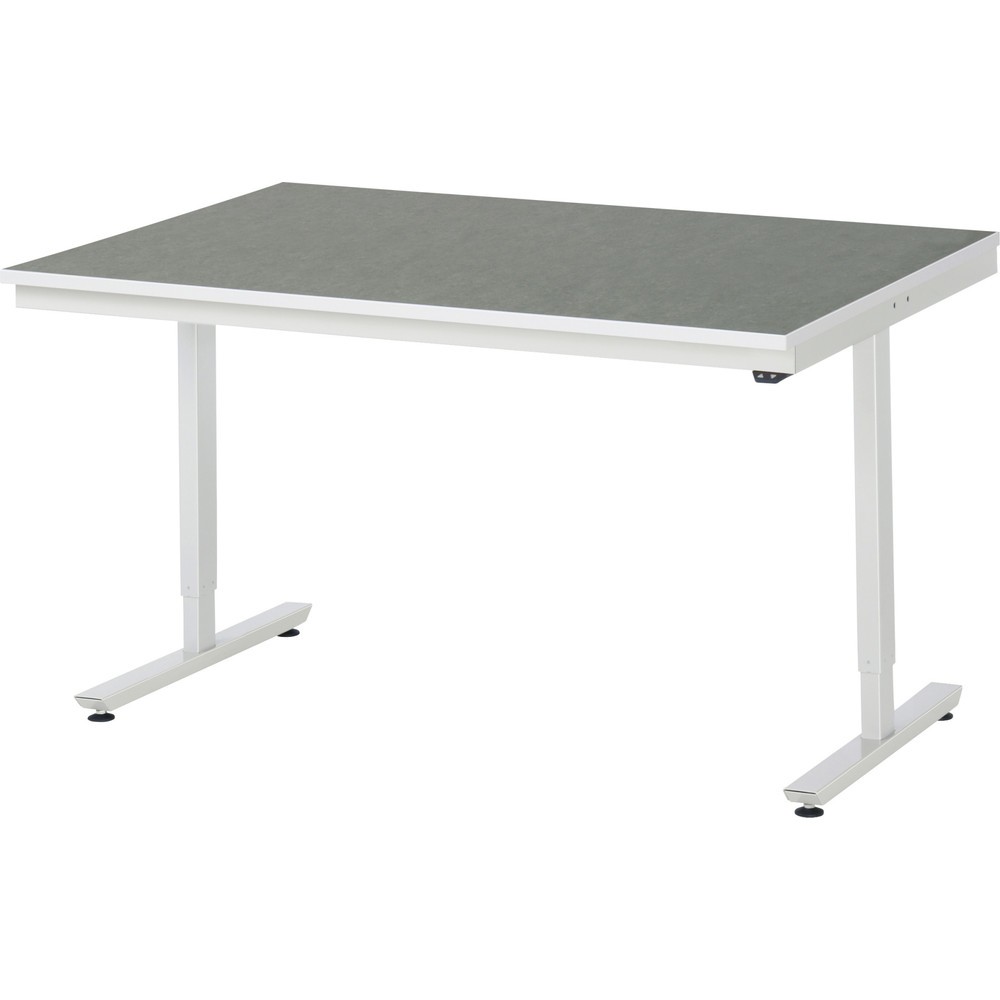 Illustration du produit: RAU Table de travail à réglage électrique de la hauteur Série adlatus 300, HxlxP 720-1 120 x 1 500 x 1 000 mm, plan de travail avec revêtement universel/linoléum