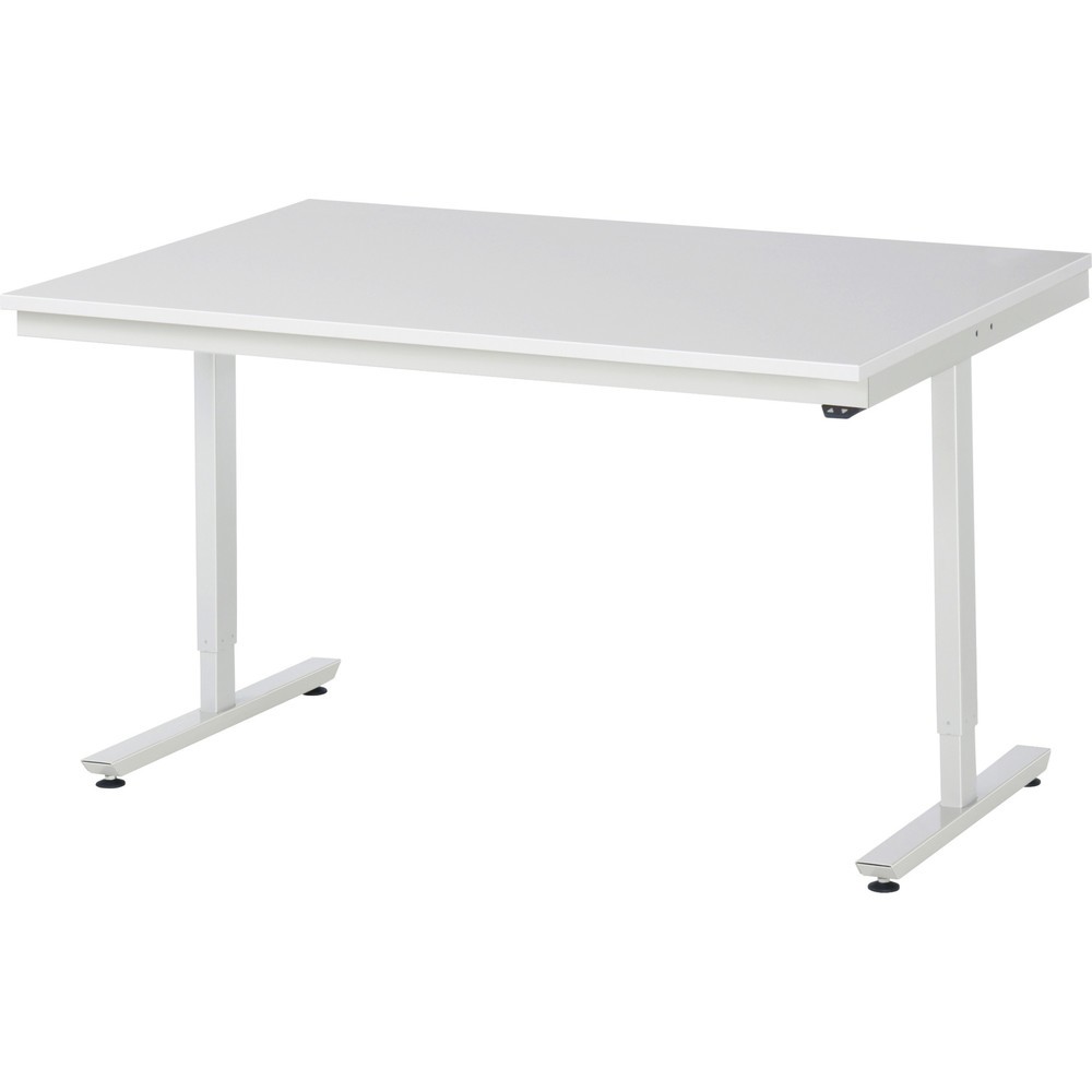 Illustration du produit: RAU Table de travail à réglage électrique de la hauteur Série adlatus 300, HxlxP 720-1 120 x 1 500 x 1 000 mm, plan de travail en revêtement mélamine EGB