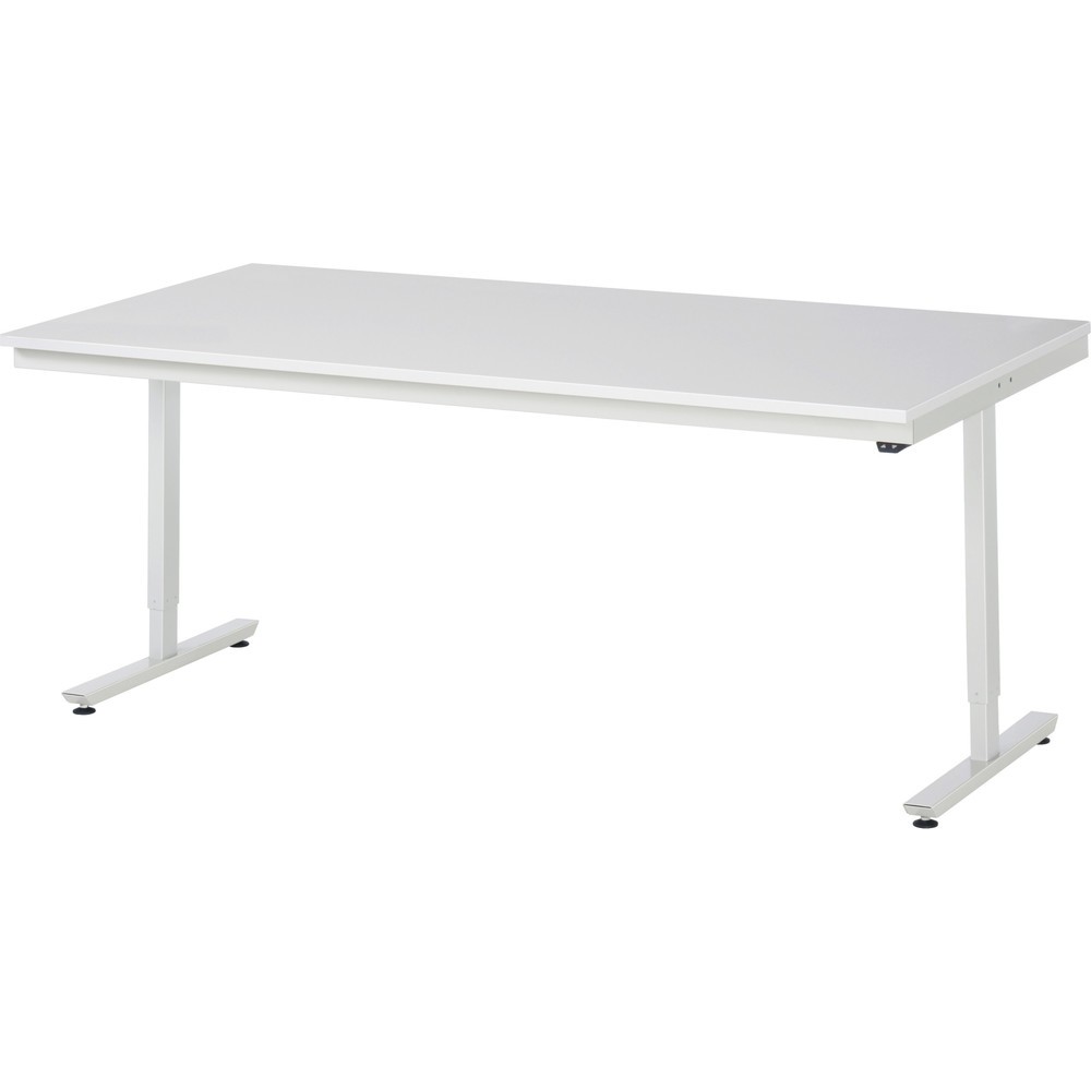 Illustration du produit: RAU Table de travail à réglage électrique de la hauteur Série adlatus 300, HxlxP 720-1 120 x 2 000 x 1 000 mm, plan de travail en revêtement mélamine EGB